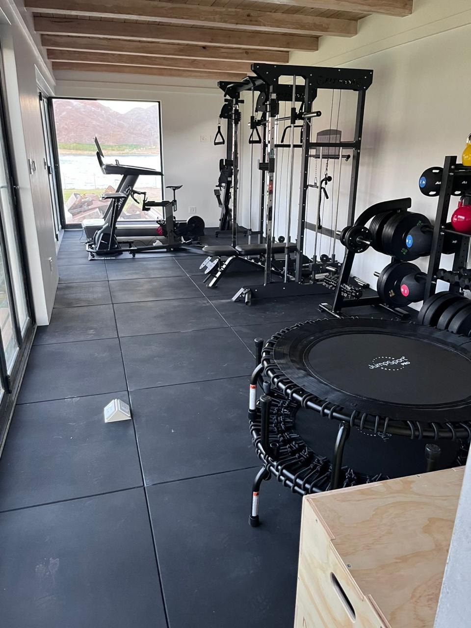 Premium rubber gym flooring installed by Moduvo Projects